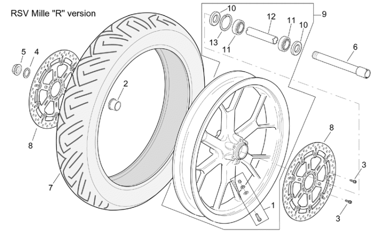 Picture of Τροχός εμπρός έκδοση RSV Mille R