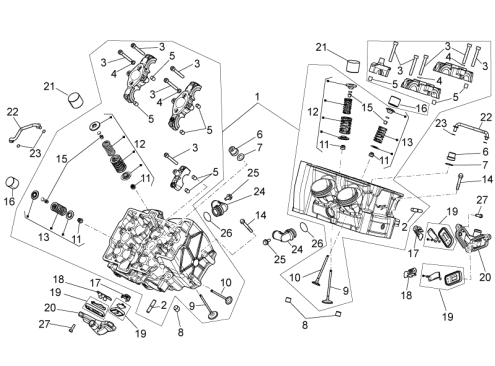 Picture of Cylinder head - valves