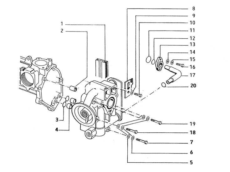 Picture of Oil pump pipe - head - pump unit fast.