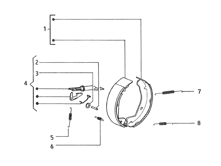 Picture of Rear brake jaws