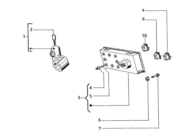 Picture of Dashboard - key operated switch