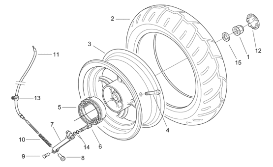 Picture of Τροχός πίσω - ταμπουρόφρενο