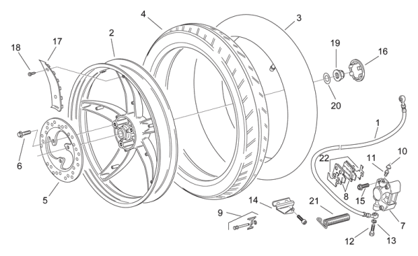 Picture of Τροχός πίσω - δισκόφρενο