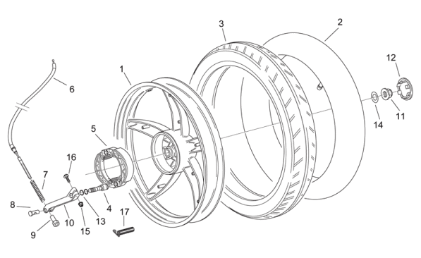 Picture of Τροχός πίσω - ταμπουρόφρενο