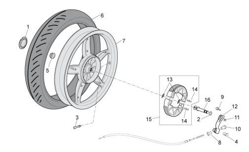 Picture of Τροχός πίσω - ταμπουρόφρενο