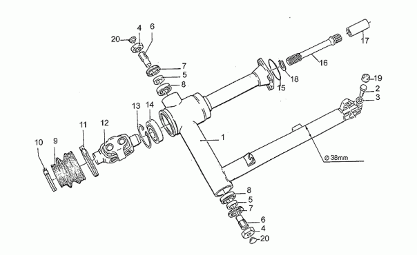 Picture of Πίσω πιρούνι 1η σειρά 38 mm