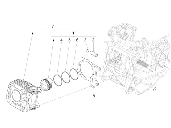 Picture of Cylinder-piston-wrist pin unit