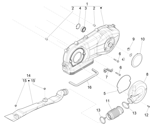 Picture of Crankcase cover - Crankcase cooling