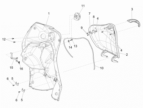 Picture of Front glove-box - Knee-guard panel