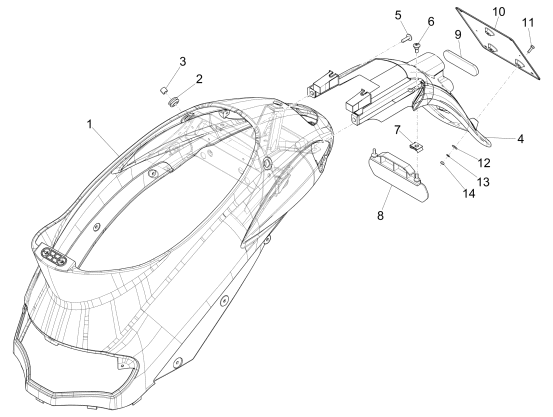 Picture of Rear cover - Splash guard