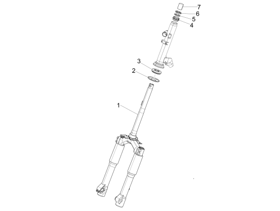 Picture of Fork/steering tube - Steering bearing unit