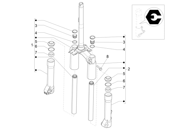 Picture of Fork's components (Escorts)