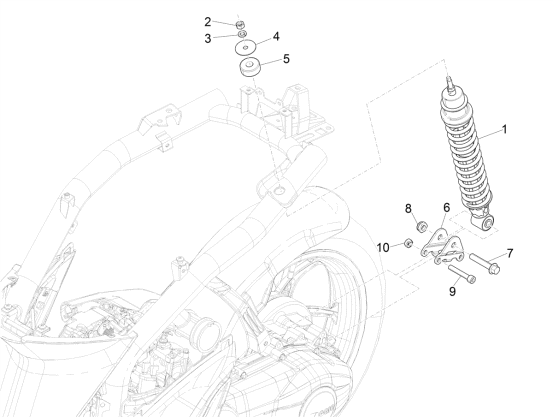 Picture of Rear suspension - Shock absorber/s