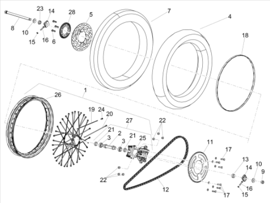 Εικόνα της ΓΛΥΣΤΡΑ ΤΕΝΤΩΤΗΡΑ ΑΛΥΣ DERBI DRD125 09-865736