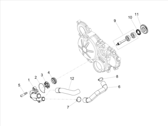 Εικόνα της Ο-ΡΙΝΓΚ ΤΡΟΜΠΑΣ ΝΕΡΟΥ RX-SX-TUONO 125-1A017976