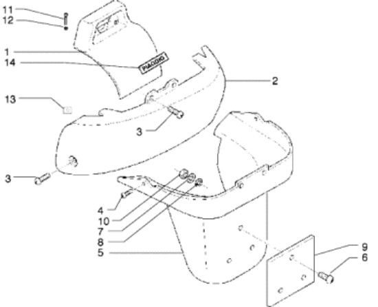 Εικόνα της ΣΗΜΑ PIAGGIO ΚΑΠΑΚΙΟΥ ΦΑΝΑΡΙΟΥ Χ9-577063