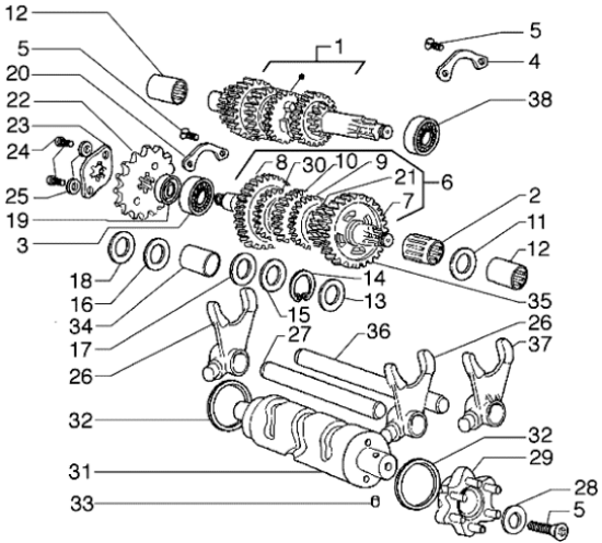 Εικόνα της ΦΟΥΡΚΕΤΑ ΤΑΧΥΤ ΜΟΤΟ 50-125 ΔΕΥΤ-83073R