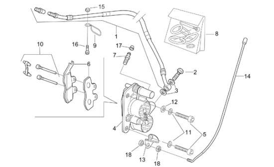 Εικόνα της ΜΑΡΚΟΥΤΣΙ ΜΠΡΟΣ ΦΡΕΝΟΥ MX 50 `04/RX 50-AP8213154