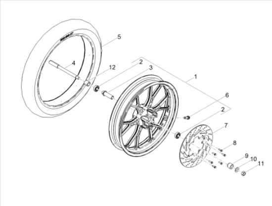 Εικόνα της ΤΡΟΧΟΣ ΜΠΡΟΣ RCR-SD 125-SX-RS-86690500WNB