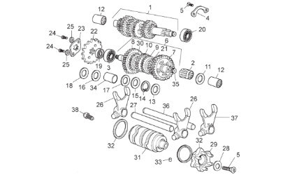 Εικόνα της ΑΞΟΝΑΣ ΔΕΥΤΕΡ DERBI SENDA 50-GPR-SX-RX50-847159