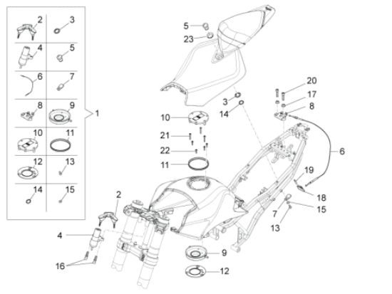 Εικόνα της ΚΛΕΙΔΙ ΑΚΑΤΕΡΓ APRILIA SXV/RSV/SX Χ.ΙΜΜ-AP8140710