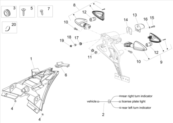 Εικόνα της ΦΑΝΟΣ ΠΙΣΩ RSV 4 FACTORY/R-TUONO V4 1100-2D000238R