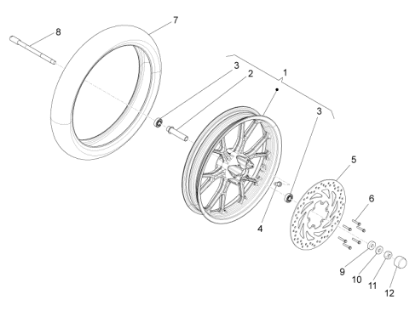 Εικόνα της ΑΞΟΝΑΣ ΜΠΡΟΣ ΤΡΟΧΟΥ GPR 50-125-TUONO 12-86190R