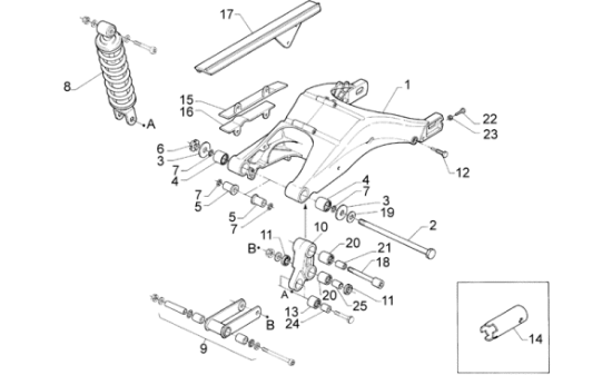 Εικόνα της ΠΕΙΡΟΣ ΒΑΣΗΣ ΔΑΓΚΑΝΑΣ ΠΙΣΩ RS 125 96-08-AP8135396