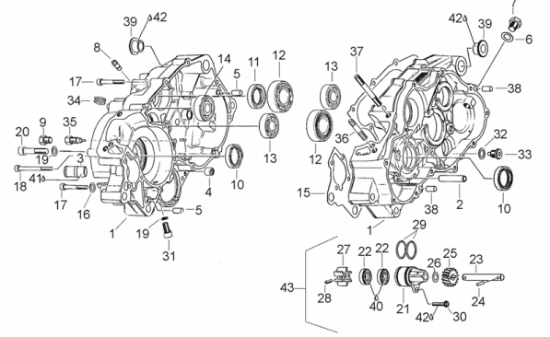 Εικόνα της ΦΤΕΡΩΤΗ ΤΡΟΜΠΑΣ ΝΕΡΟΥ RS/RX/MX 125-AP0222195