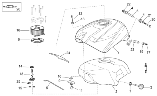 Εικόνα της ΛΑΣΤΙΧΑΚΙ ΡΕΖΕΡΒΟΥΑΡ RS/TUONO 50-125-AP8120709