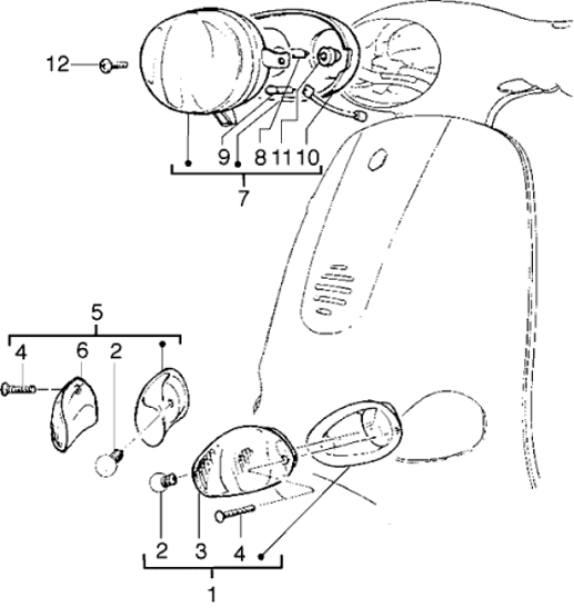 Εικόνα της ΦΑΝΟΣ ΜΠΡΟΣ VESPA ET4 50-LIB50(12-35-35)-293599