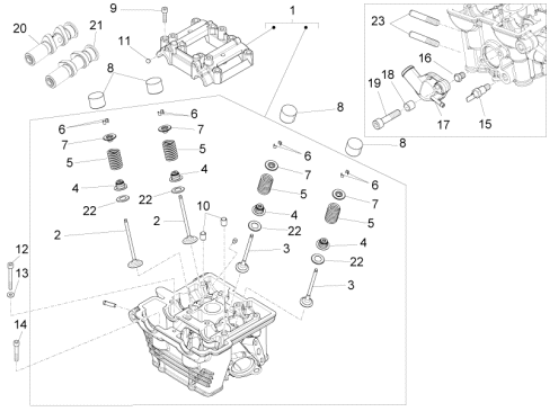 Εικόνα της ΚΑΠΕΛΩΤΟ ΒΑΛΒ DERBI GPR 125-SC LIGH 2,5-CM222707