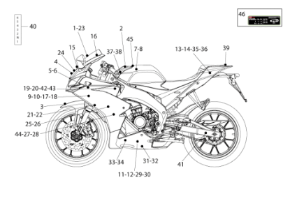 Εικόνα της ΑΥΤ/ΤΟ RS 125 ΣΠΟΙΛΕΡ DELLORTO ΑΡΙΣΤ-B043707