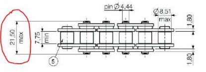 Εικόνα της ΑΛΥΣΙΔΑ ΚΙΝΗΣΗΣ RS4 125 1/2x5/16 136-2B005574R