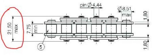 Εικόνα της ΑΛΥΣΙΔΑ ΚΙΝΗΣΗΣ RS4 125 1/2x5/16 136-2B005574R