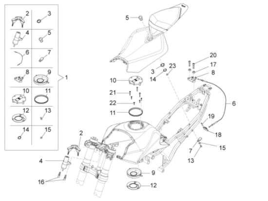 Εικόνα της ΚΛΕΙΔΙ ΑΚΑΤΕΡΓ APRILIA SXV/RSV/SX Χ.ΙΜΜ-AP8140710