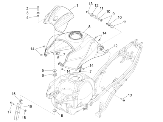 Εικόνα της ΛΑΣΤΙΧΑΚΙ ΑΠΟΣΤΑΤΗΣ ΡΕΖ RSV 4/PEG STRADA-AP8144713