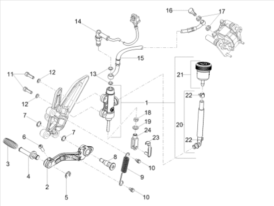 Εικόνα της ΛΑΣΤΙΧΑΚΙ ΛΕΒΙΕ ΤΑΧ APRILIA-MOTO GUZZI-AP8120912