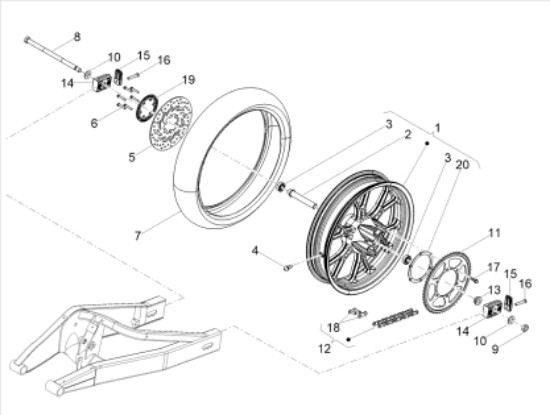 Εικόνα της ΔΙΣΚΟΦΡΕΝΟ ΠΙΣΩ DERBI GPR125 09-866115