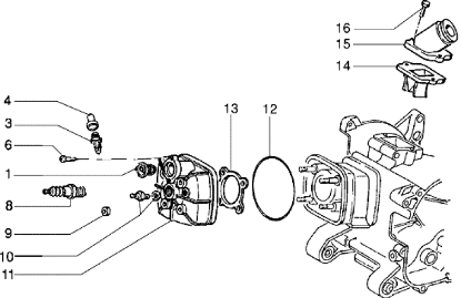 Εικόνα της ΚΕΦΑΛΗ ΚΥΛΙΝΔΡΟΥ SCOOTER 50 2T ΥΓΡ 7/99>-8264906