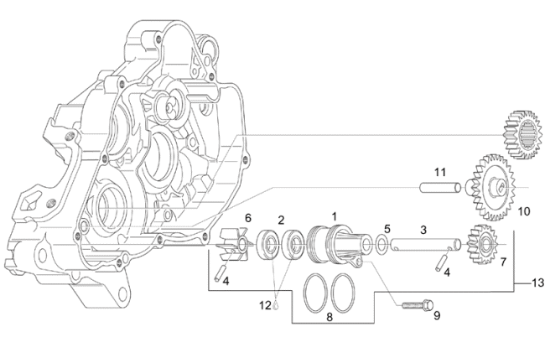 Εικόνα της ΦΤΕΡΩΤΗ ΤΡΟΜΠΑΣ ΝΕΡΟΥ RS/RX/MX 125-AP0222195