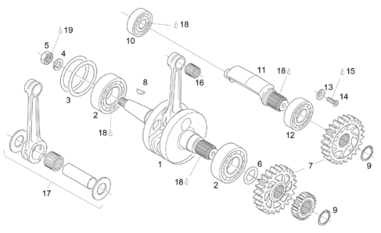 Εικόνα της ΡΟΥΛΕΜΑΝ ΣΤΡΟΦ SX-RX-MX 125 SUP MOT 6206-AP0832533