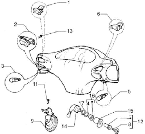 Εικόνα της ΚΛΕΙΔΙ ΑΚΑΤΕΡΓ VESPA ΕΤ2 50-4T-573960