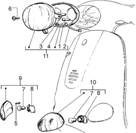 Εικόνα της ΦΛΑΣ ΜΠΡΟΣ ΔΕ VESPA ET2-ΕΤ4-293601