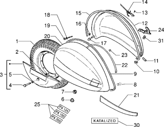 Εικόνα της ΣΗΜΑ ΚΑΠΩ VESPA PX 125 FD 06000001>>-575795