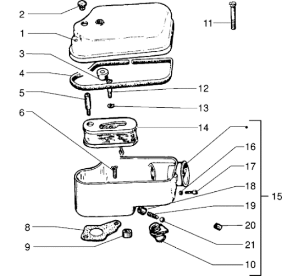 Εικόνα της ΚΑΠΑΚΙ ΣΚΑΦΗΣ ΚΑΡΜΠ VESPA PX125<>200-8435315