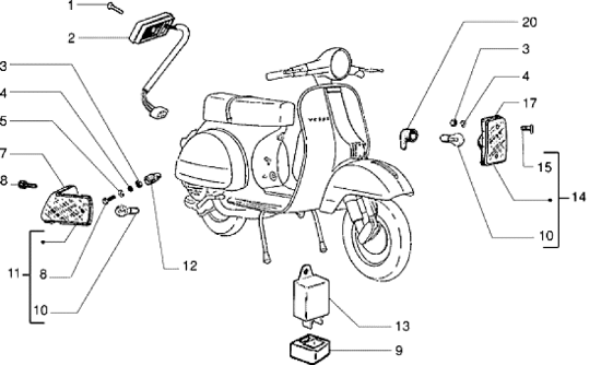 Εικόνα της ΚΡΥΣΤ ΠΙΣΩ ΦΛΑΣ ΑΡ VESPA ΡΕ SIEMΠΟΡΤO-185978