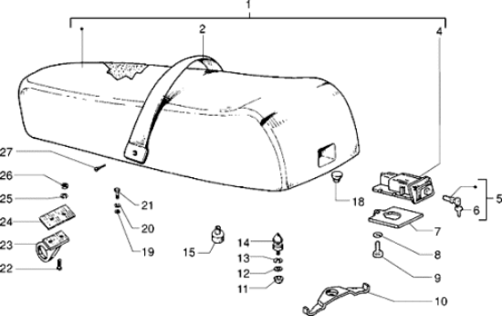 Εικόνα της ΙΜΑΝΤΑΣ ΣΕΛΑΣ+ΡΟΔΕΛΕΣ VESPA PX ΚΙΤ-1R000146