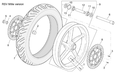 Εικόνα της ΑΞΟΝΑΣ ΜΠΡΟΣ ΤΡΟΧΟΥ MOTO 750-1200-85263R