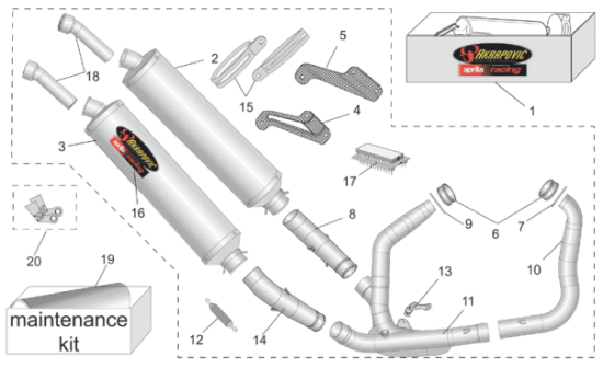 Εικόνα της ΕΛΑΤΗΡΙΟ ΕΞΑΤΜΙΣΗΣ AKRAPOVIC RSV-AP8796519